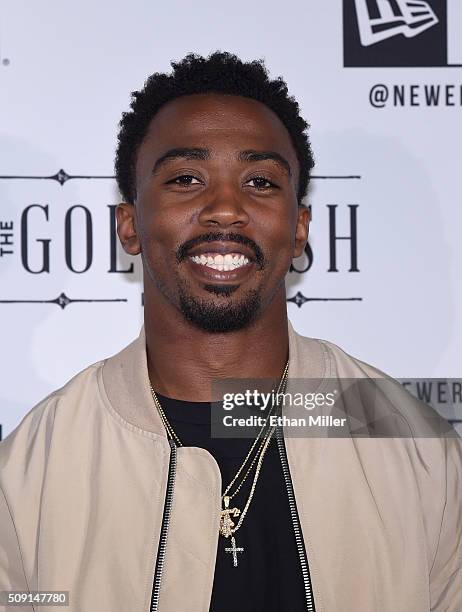 Player Tyrod Taylor attends the New Era Super Bowl party at The Battery on February 6, 2016 in San Francisco, California.