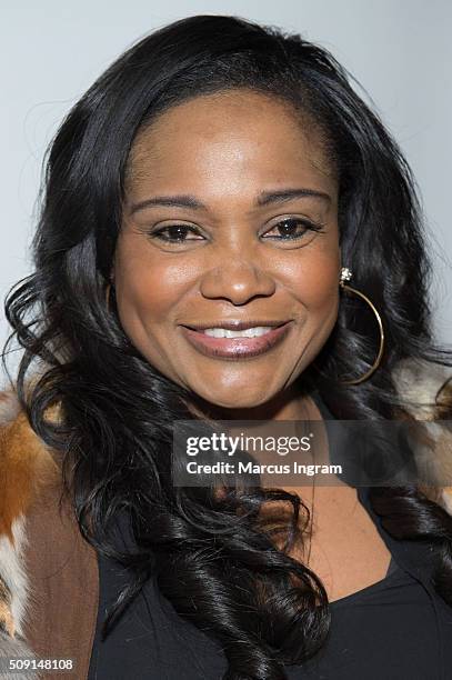 Personality Dr. Heavenly Kimes attends "Here We Go Again" Premiere Celebration at Boogalou Lounge on February 8, 2016 in Atlanta, Georgia.