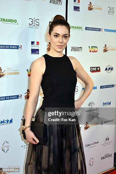 Chloe Dumas attends 'Les Lumieres 2016' Arrivals At Espace Pierre Cardin on February 8, 2016 in Paris, France. Sophie Guillemin;Myriam Charleins