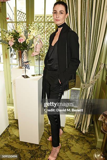 Erin O'Connor attends the L.K.Bennett x Bionda Castana lunch at Mark's Club on February 9, 2016 in London, England.