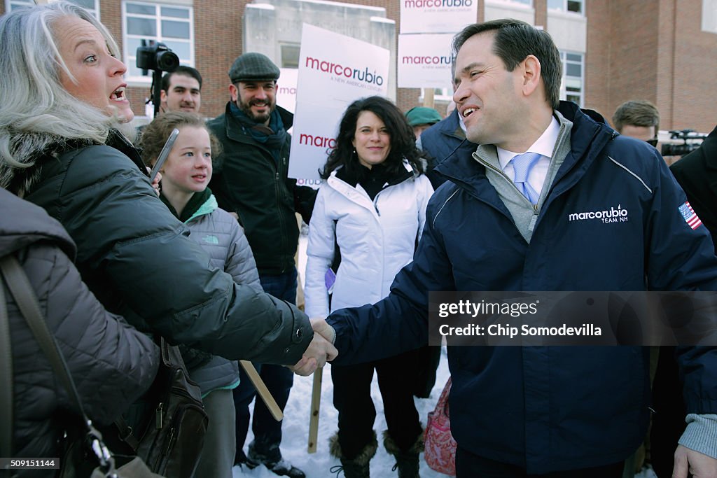 Marco Rubio Campaigns In New Hampshire On Primary Day