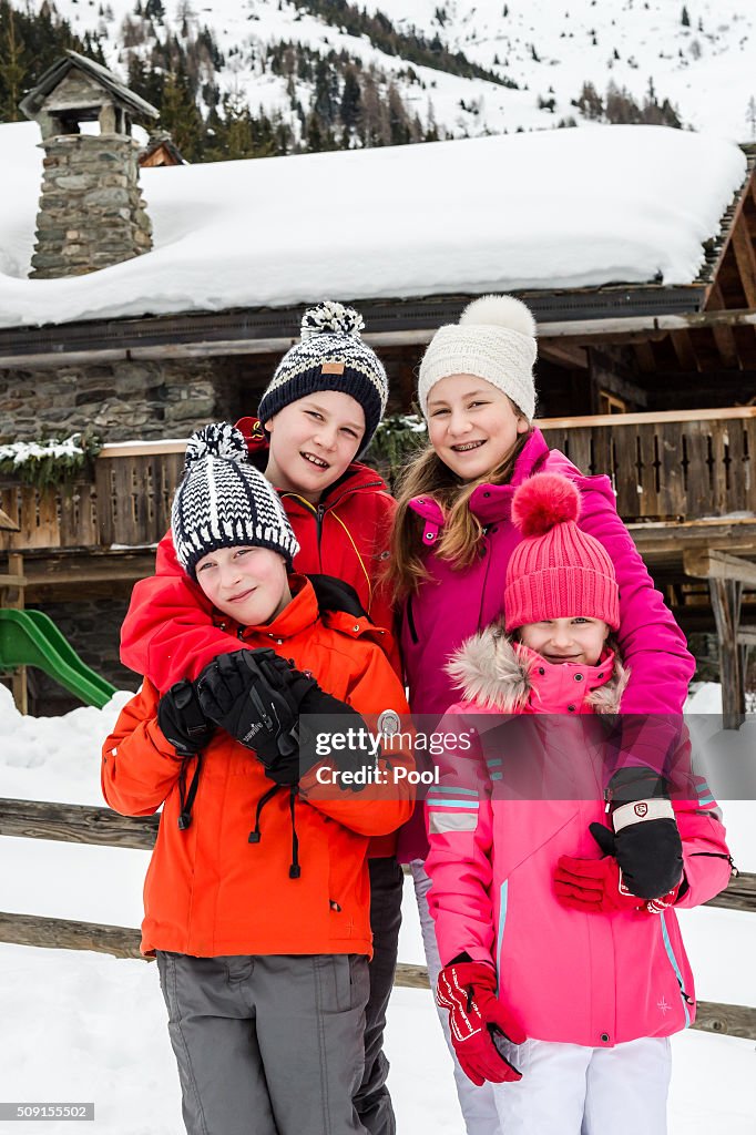 King Philippe and Queen Mathilde of Belgium on Family Skiing Holiday