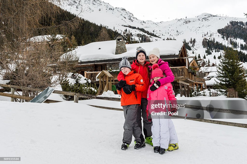 King Philippe and Queen Mathilde of Belgium on Family Skiing Holiday