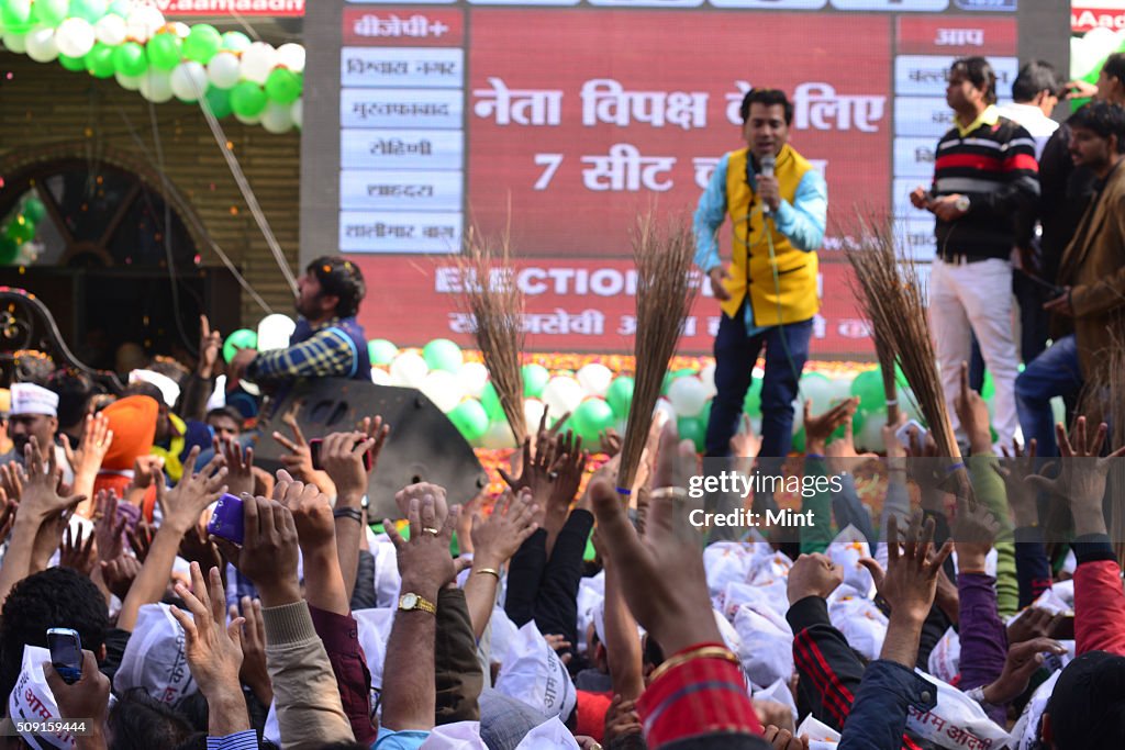 AAP Party Wins Thumping Majority In Delhi Assembly Elections