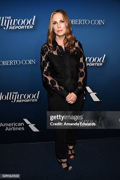 Producer Mary Parent arrives at The Hollywood Reporter's 4th Annual Nominees Night at Spago on February 8, 2016 in Beverly Hills, California.