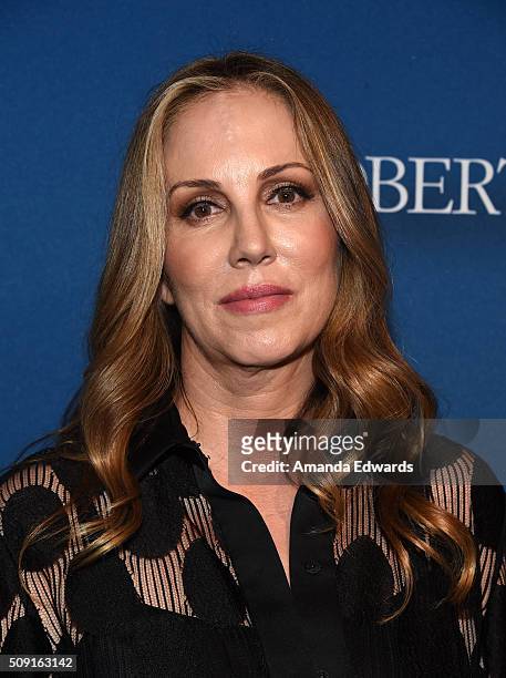 Producer Mary Parent arrives at The Hollywood Reporter's 4th Annual Nominees Night at Spago on February 8, 2016 in Beverly Hills, California.