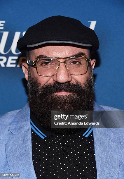Costume designer Paco Delgado arrives at The Hollywood Reporter's 4th Annual Nominees Night at Spago on February 8, 2016 in Beverly Hills, California.