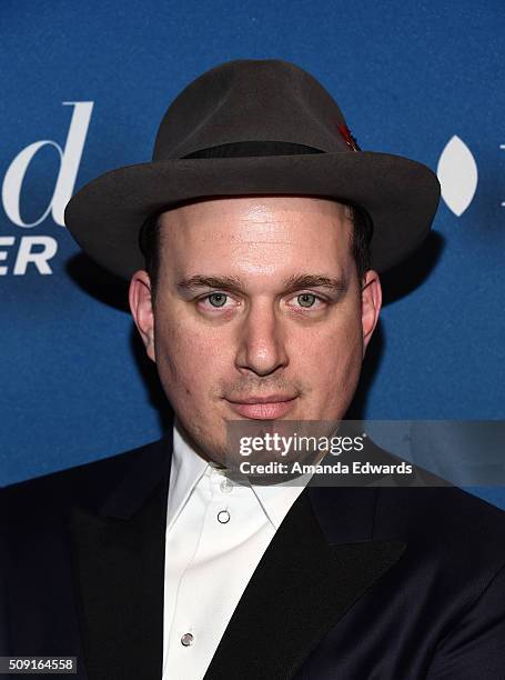 Composer J. Ralph arrives at The Hollywood Reporter's 4th Annual Nominees Night at Spago on February 8, 2016 in Beverly Hills, California.