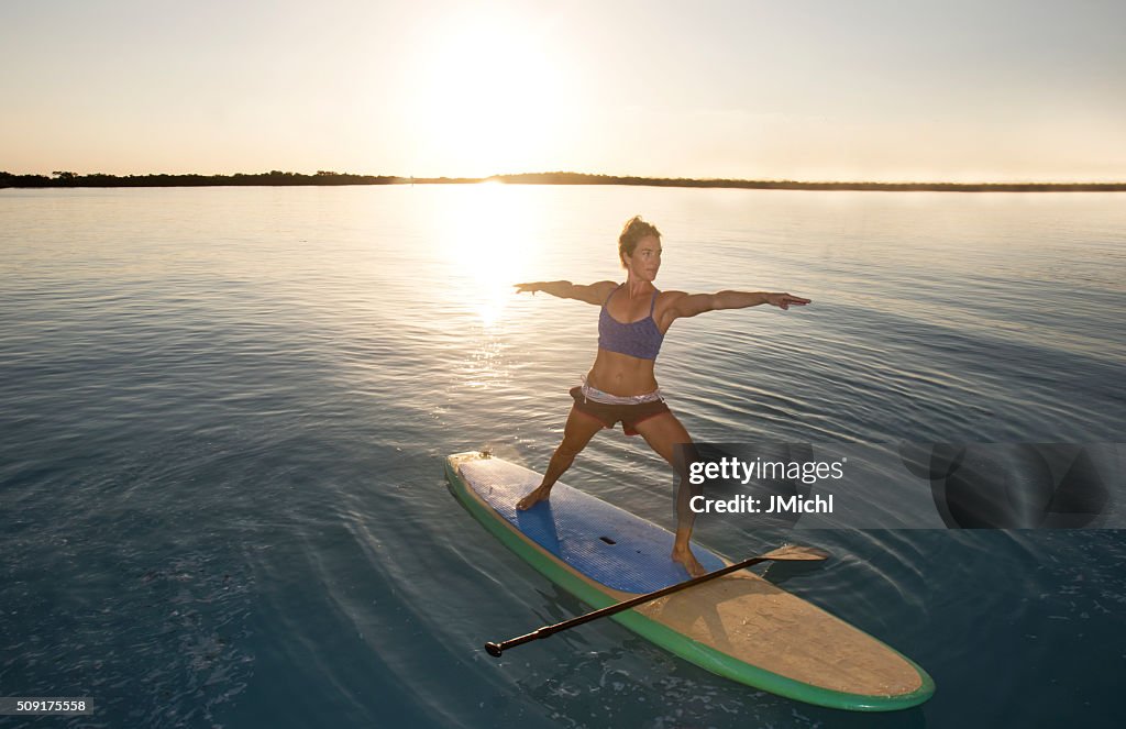 Yoga on a Stand Up Paddle Board