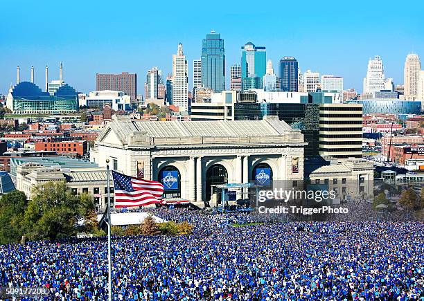 kansas city royals world series celebration 2015 - team usa awards stockfoto's en -beelden