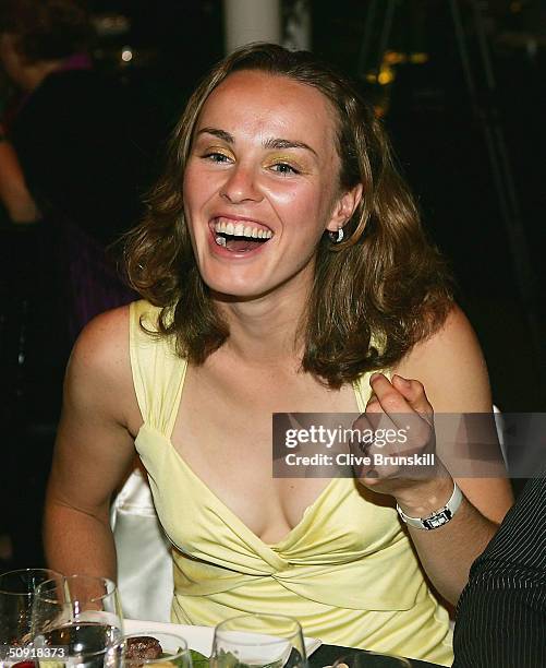 Martina Hingis of Switzerland at the ITF World champions dinner during Day Nine of the 2004 French Open Tennis Championship at Roland Garros on June...