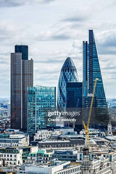 city of london, london, uk - general views of the london skyline stockfoto's en -beelden
