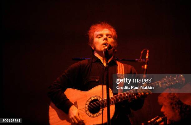 Irish musician Van Morrison performs onstage, Chicago, Illinois, October 15, 1979.