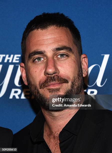 Filmmaker Bryn Mooser arrives at The Hollywood Reporter's 4th Annual Nominees Night at Spago on February 8, 2016 in Beverly Hills, California.