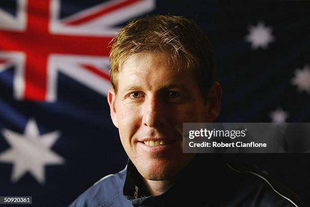 Scott Chipperfield of Australia poses for an official team portrait during the Australian Socceroos media call at the Radisson Hotel on June 3, 2004...