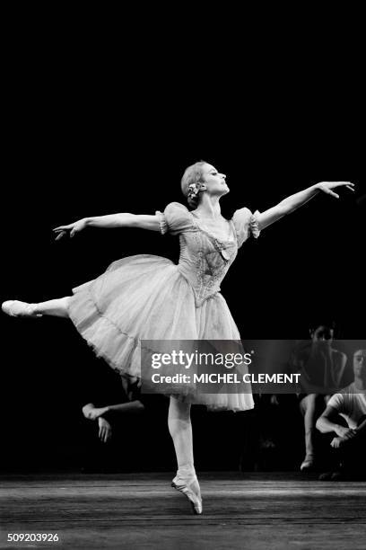 French ballerina Violette Verdy performs in "Giselle" in Paris on October 27, 1972. Violette Verdy, dancer, choreographer and former director of the...