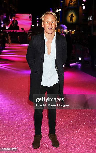 Jamie Laing attends the UK Premiere of "How To Be Single" at Vue West End on February 9, 2016 in London, England.