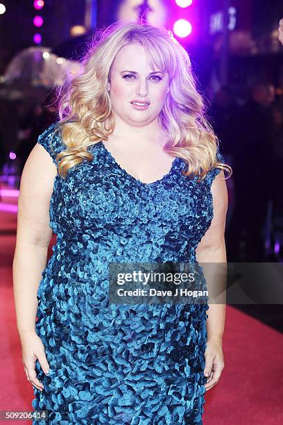 Rebel Wilson attends the UK Premiere of "How To Be Single" at Vue West End on February 9, 2016 in London, England.