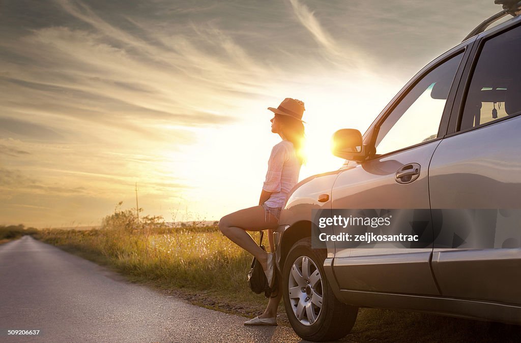 Fecha en una puesta de sol