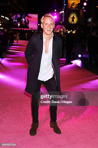 Jamie Laing attends the UK Premiere of "How To Be Single" at Vue West End on February 9, 2016 in London, England.