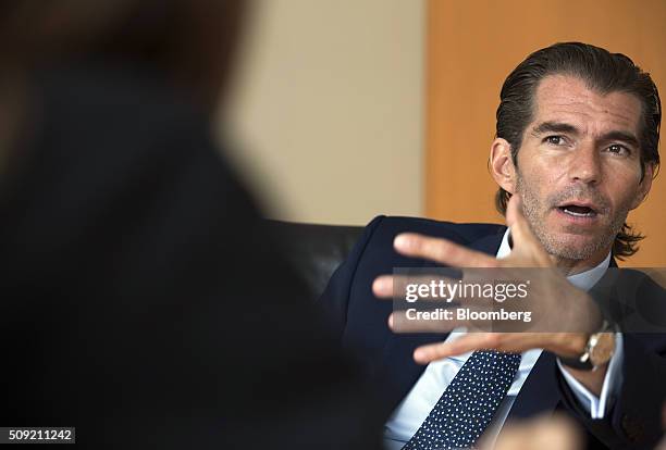 Raul Martinez-Ostos, head of Mexican operations for Barclays Plc, speaks during an interview in Mexico City, Mexico, on Tuesday, Feb. 9, 2016....