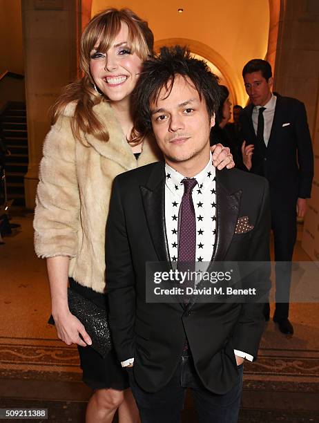 Sophie Dahl and Jamie Cullum attend a private view of "Vogue 100: A Century of Style" hosted by Alexandra Shulman and Leon Max at the National...