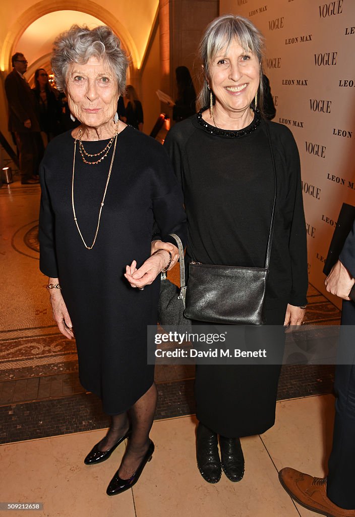 Alexandra Shulman And Leon Max Host The Opening Of "Vogue 100: A Century Of Style" At The National Portrait Gallery Sponsored By Leon Max