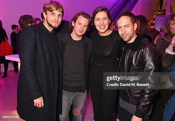 Christopher de Vos, Christopher Kane, Emilia Wickstead and Peter Pilotto attend a private view of "Vogue 100: A Century of Style" hosted by Alexandra...