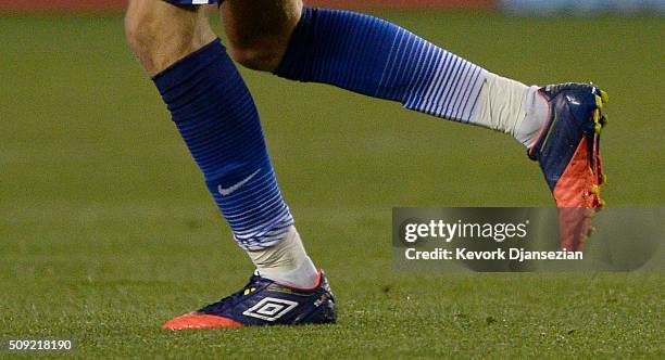 Detail of the cleats of Mix Diskerud of the United States during the first half of the international friendly soccer match against of Canada at...