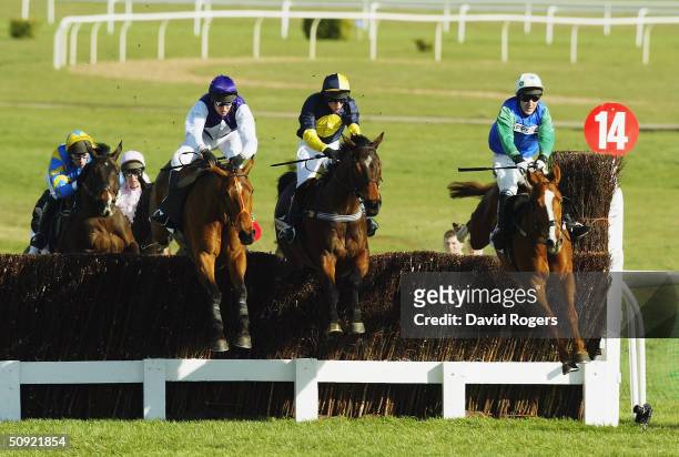 Kicking King , Mister McGoldrick and Well Chief pictured during the Irish Independent Arkle Challenge Trophy Steeple chase held on the first day of...