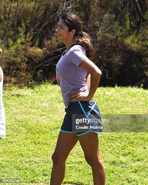 Pia Miller filming Home and Away on February 9, 2016 in Sydney, Australia.