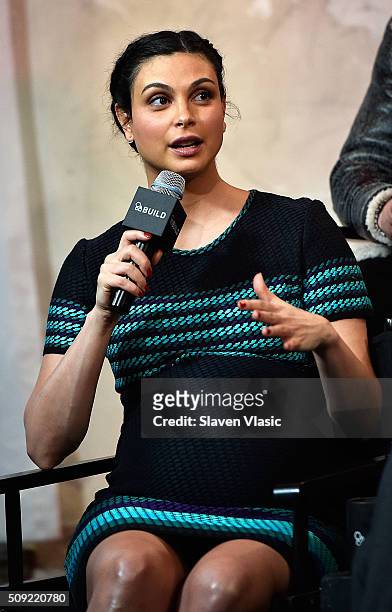 Actress Morena Baccarin visits AOL Build Speaker Series to discuss her new film "Deadpool" at AOL Studios In New York on February 9, 2016 in New York...