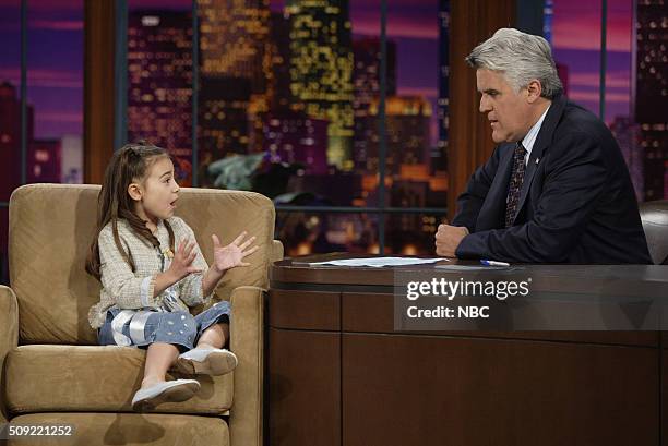 Episode 2960 -- Pictured: Actress Ariel Gade during an interview with host Jay Leno on July 5, 2005 --