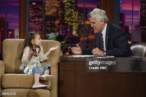 Episode 2960 -- Pictured: Actress Ariel Gade during an interview with host Jay Leno on July 5, 2005 --