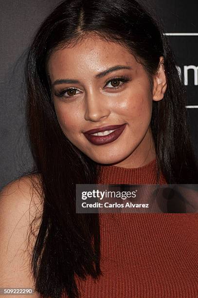 Cindy Kimberly attends the "Tresemme" Madrid Fashion Show on February 9, 2016 in Madrid, Spain.