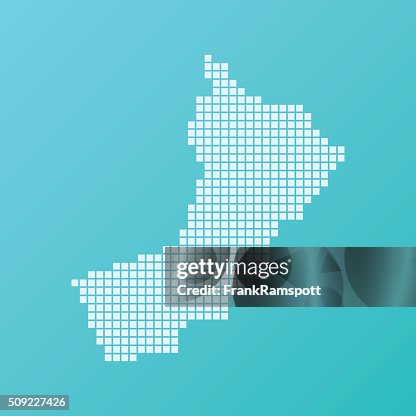 Oman Map Basic Square Pattern Turquoise Oman Map Basic Square Pattern Turquoise