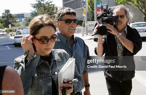 Amy Rocha with her and Laci Petersons father Dennis Rocha leave the ...