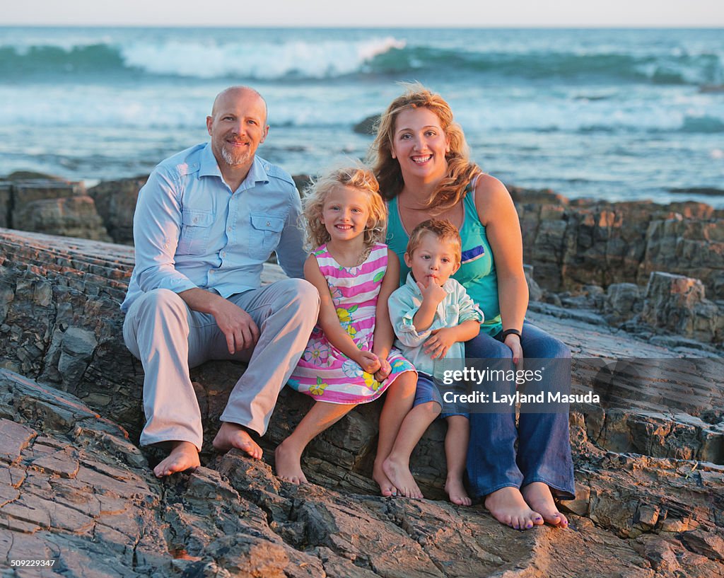 Family of four - Ocean