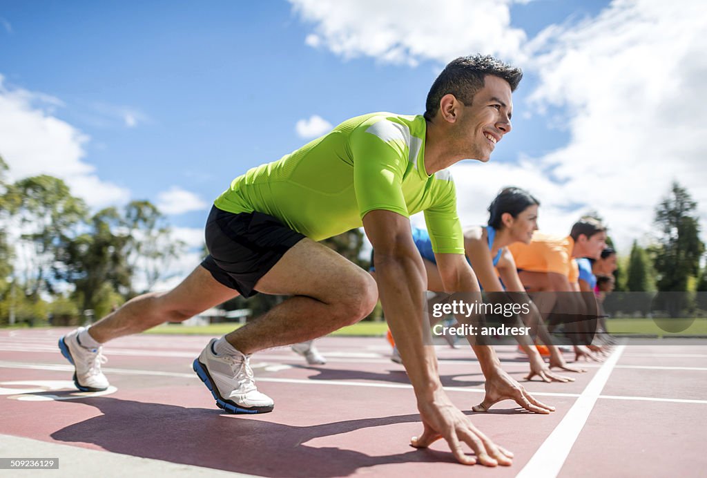 People ready for running