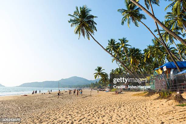 palolem beach in goa, konkan, india - sand art in india stock-fotos und bilder