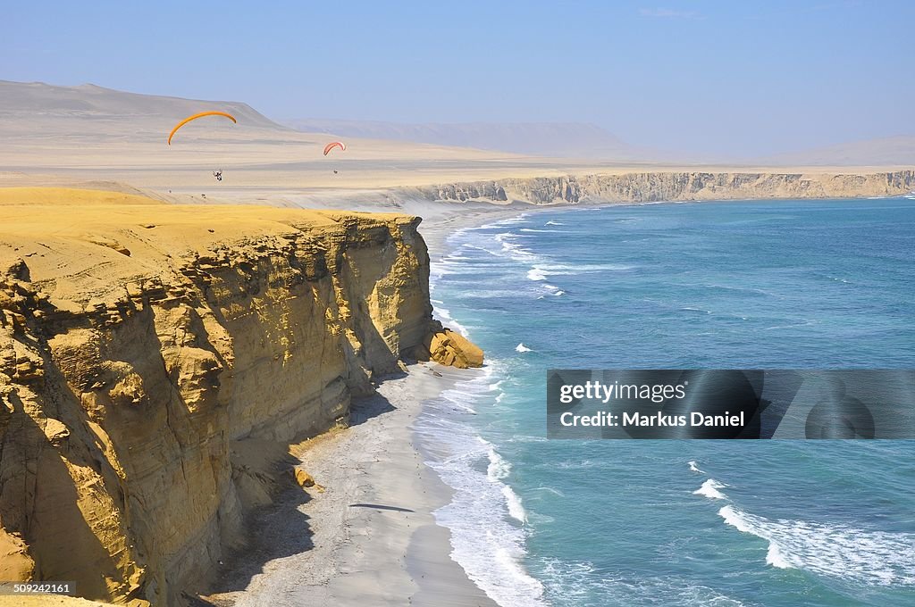 Supay Beach and Ocean in Paracas Desert