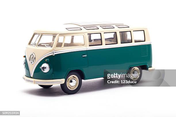 volkswagen camper isolated on white - volkswagen stock pictures, royalty-free photos & images