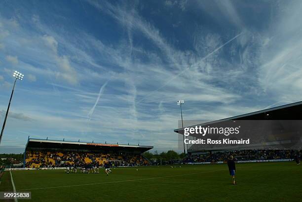 Field Mill, home of Mansfield Town prior to the Nationwide Division Three Play Off Semi Final, Second Leg between Mansfield Town and Northampton Town...