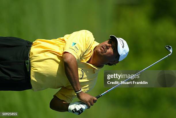 Eduardo Romero of Argentina during the rain delayed second round at The Telecom Italian Open at Castello di Tolcinasco Golf and Country Club on May...