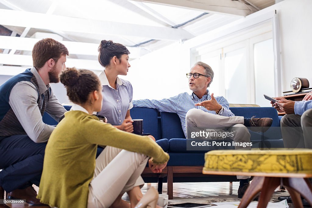 Businessman people discussing in creative office