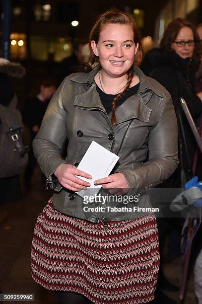 Kathryn Blair attends the Press night for "Cirque Berserk!" at The Peacock Theatre on February 9, 2016 in London, England.