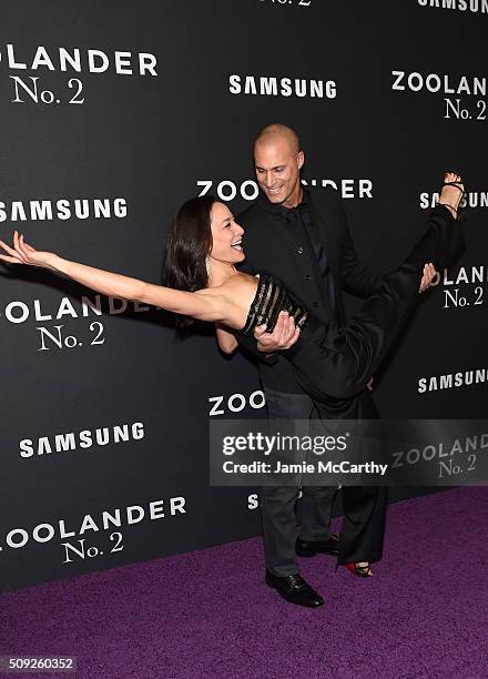 Model Cristen Barker and Nigel Barker attend the "Zoolander 2" World Premiere at Alice Tully Hall on February 9, 2016 in New York City.