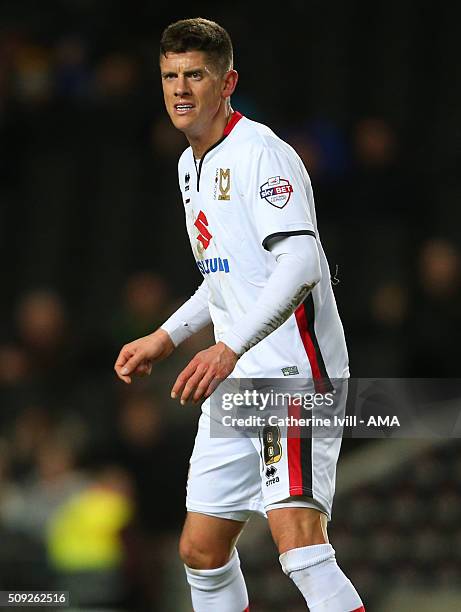 Alex Revell of MK Dons during the Sky Bet Championship match between MK Dons and Middlesbrough at Stadium mk on February 9, 2016 in Milton Keynes,...