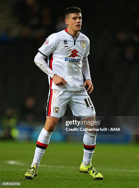 Alex Revell of MK Dons during the Sky Bet Championship match between MK Dons and Middlesbrough at Stadium mk on February 9, 2016 in Milton Keynes,...