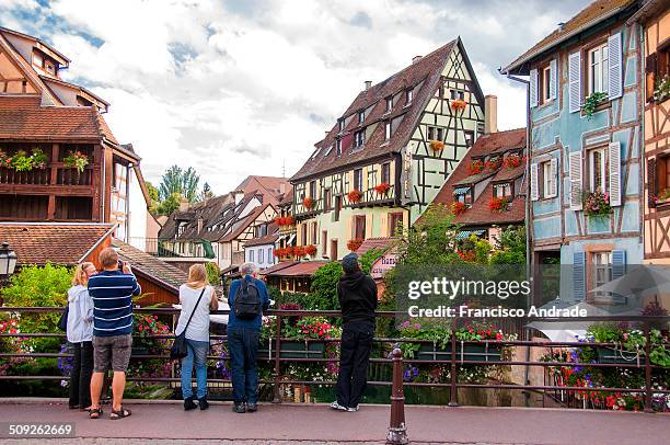 Picturesque view of Petite Venise Colmar charming town located in the Haut Rhin departamenteo Alsace region of France. France. Vista Pitoresca de...